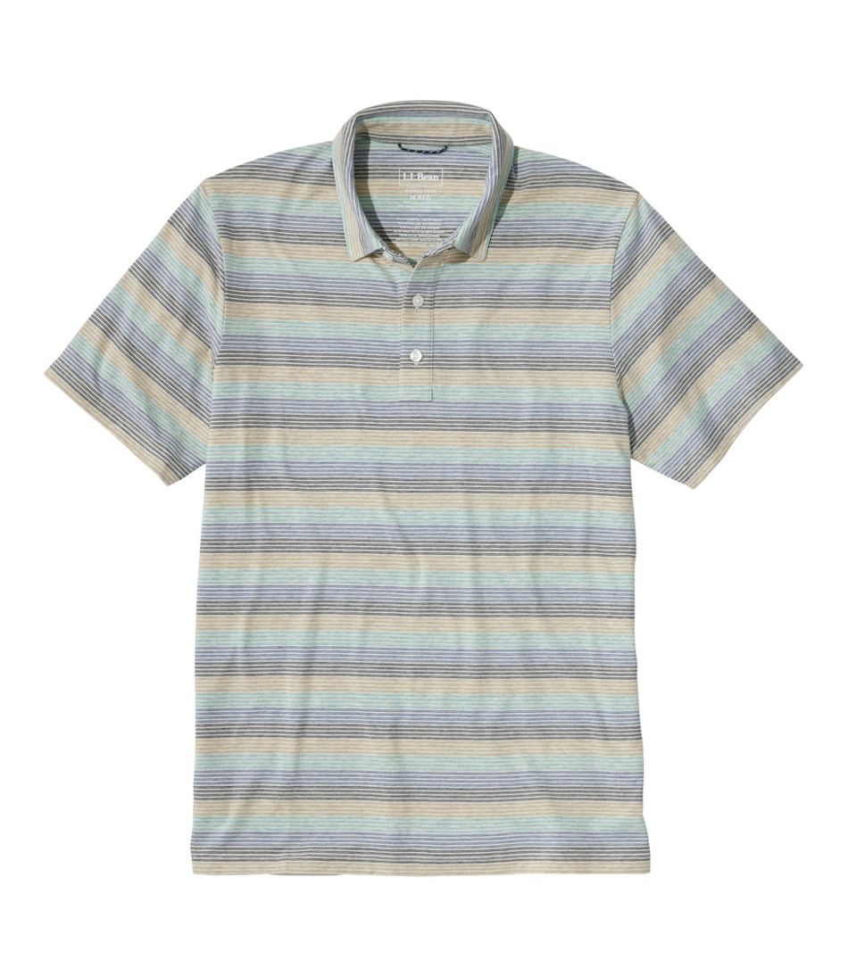 Men's Comfort Stretch Performance® Pima Polo, Short-Sleeve, Stripe | L.L.Bean online