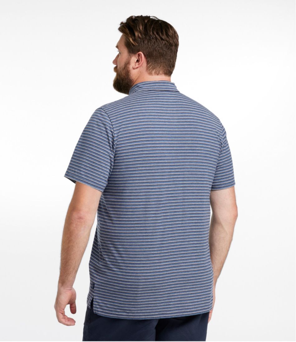 Men's Comfort Stretch Performance® Pima Polo, Short-Sleeve, Stripe | L.L.Bean online