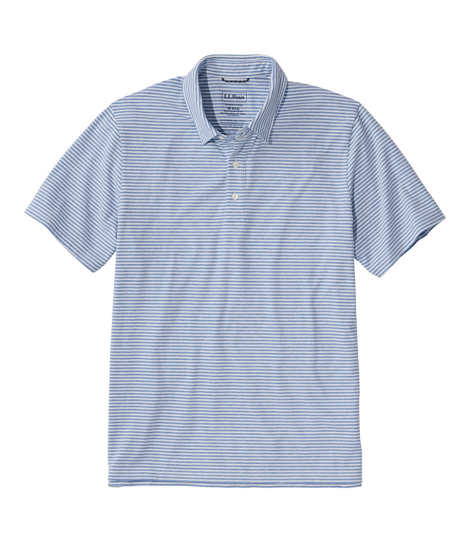 Men's Comfort Stretch Performance® Pima Polo, Short-Sleeve, Stripe | L.L.Bean online