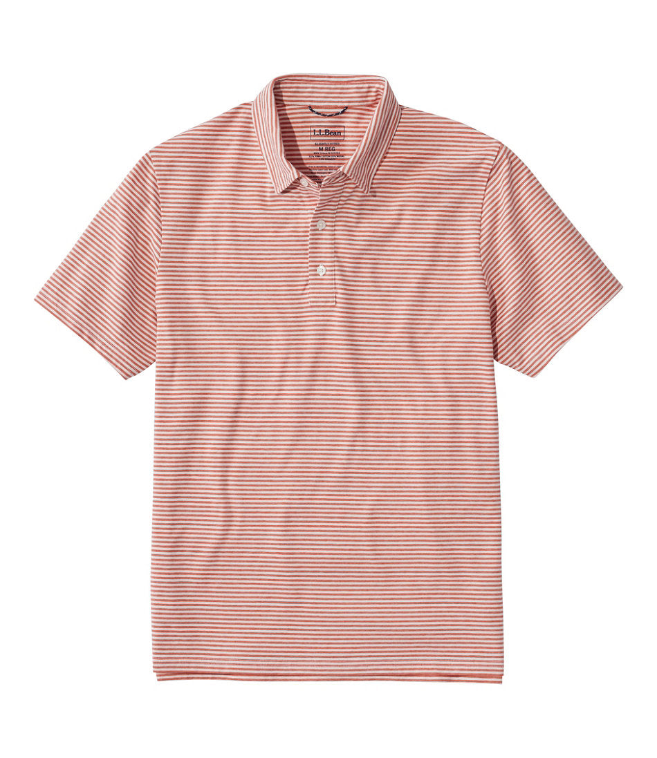Men's Comfort Stretch Performance® Pima Polo, Short-Sleeve, Stripe | L.L.Bean online