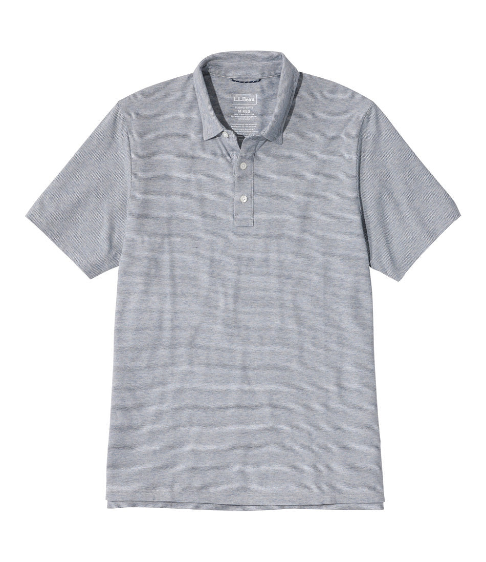 Men's Comfort Stretch Performance® Pima Polo, Short-Sleeve, Stripe | L.L.Bean online