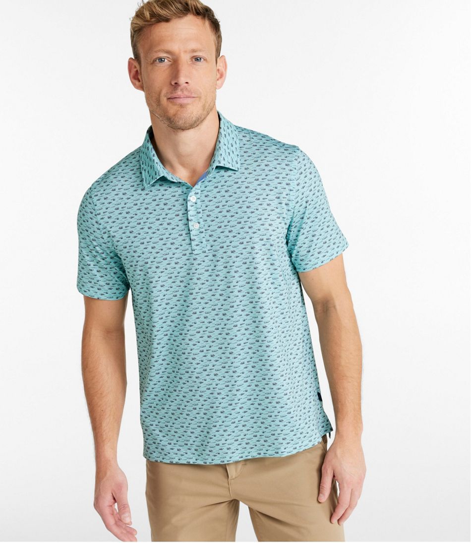 Men's Comfort Stretch Performance® Party Polo, Slightly Fitted, Short-Sleeve, Print | L.L.Bean for sale