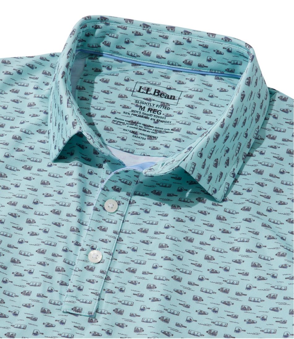 Men's Comfort Stretch Performance® Party Polo, Slightly Fitted, Short-Sleeve, Print | L.L.Bean for sale