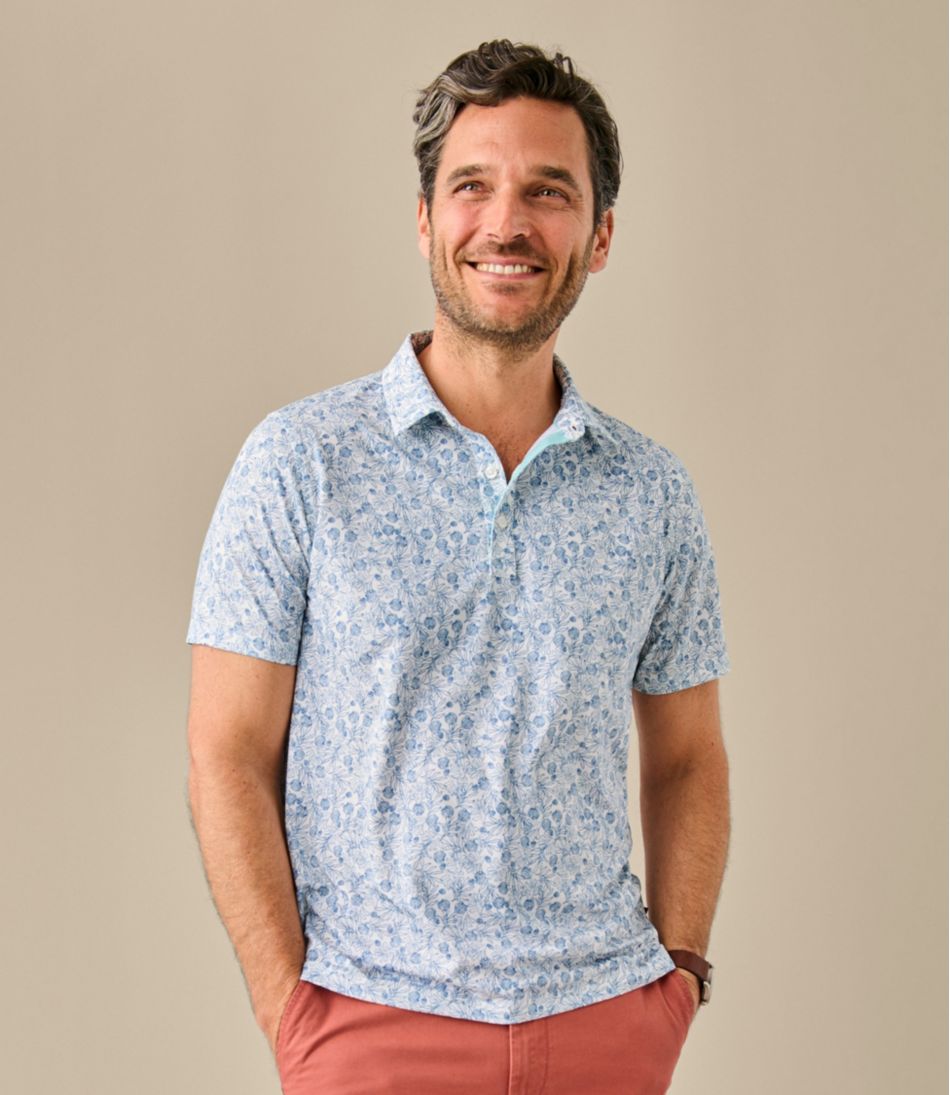 Men's Comfort Stretch Performance® Party Polo, Slightly Fitted, Short-Sleeve, Print | L.L.Bean for sale