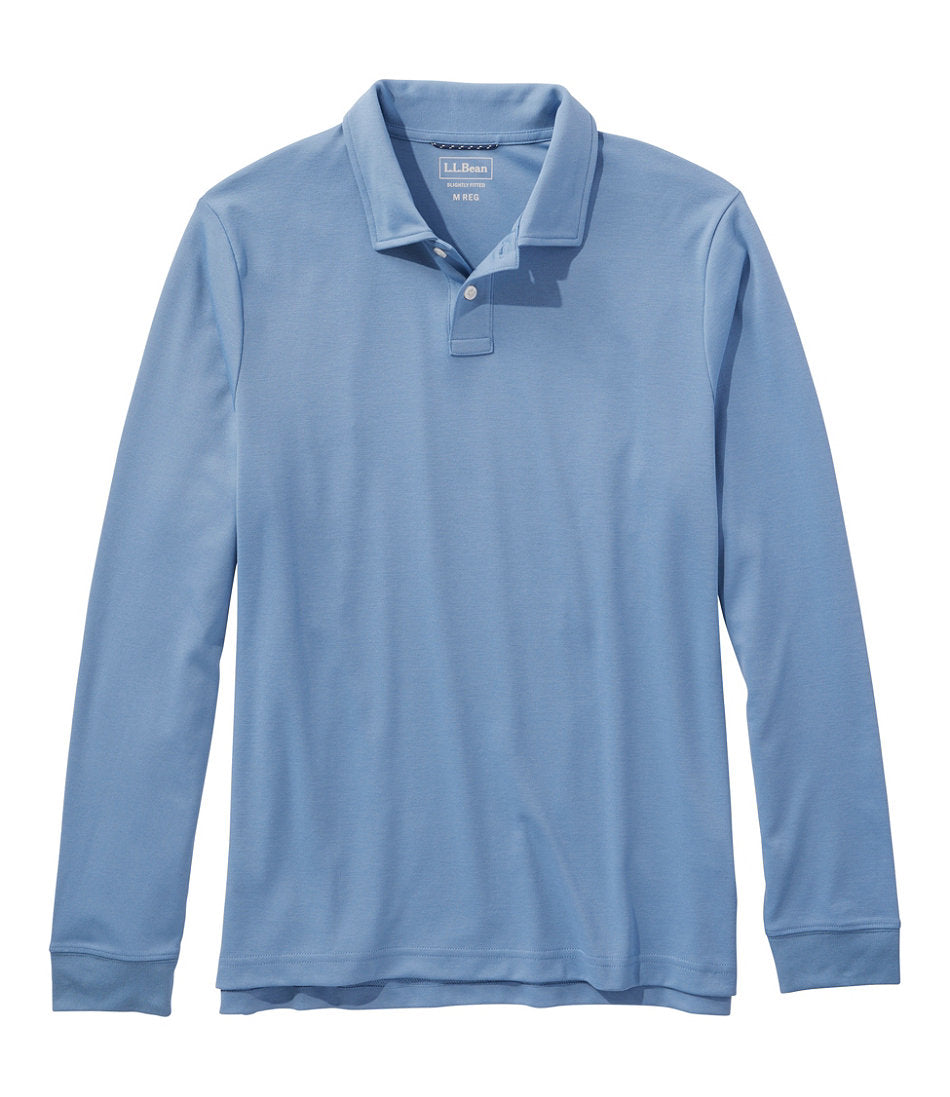 Men's Comfort Stretch Performance® Polo, Long-Sleeve, Slightly Fitted | L.L.Bean sale