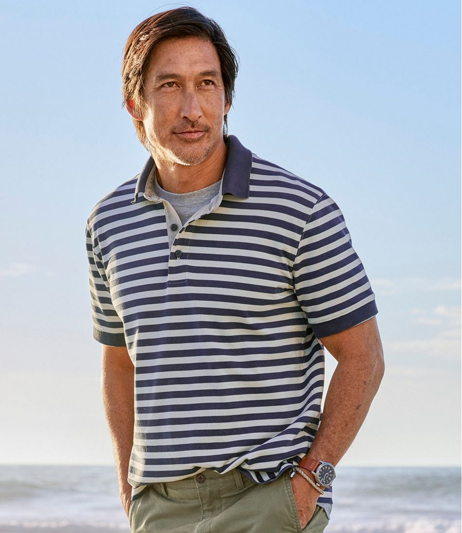 Men's Casco Bay Rugged Polo, Short-Sleeve, Stripe | L.L.Bean discount