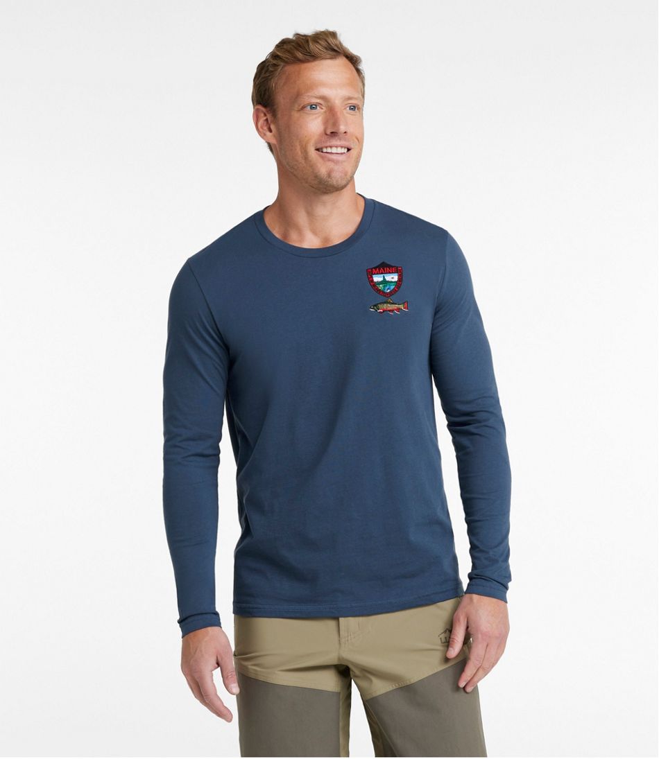 Men's MIF&W Tee, Long-Sleeve Brook Trout | L.L.Bean for sale