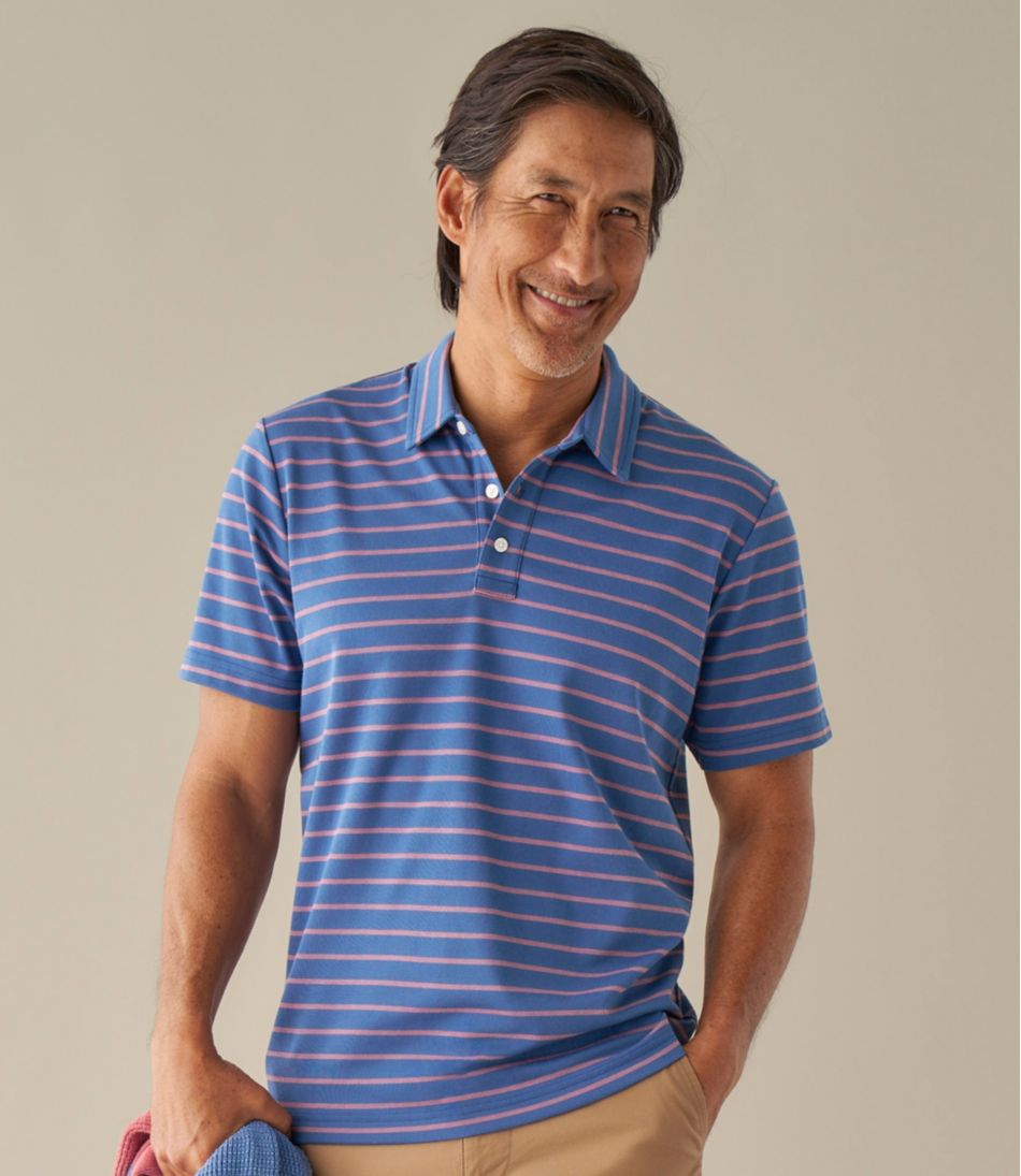 Men's Comfort Stretch Performance® Polo, Short-Sleeve, Slightly Fitted, Stripe | L.L.Bean near me
