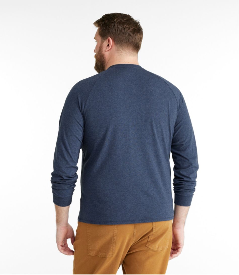 Men's Comfort Stretch Pima Tee Shirt, Long-Sleeve Henley | L.L.Bean online