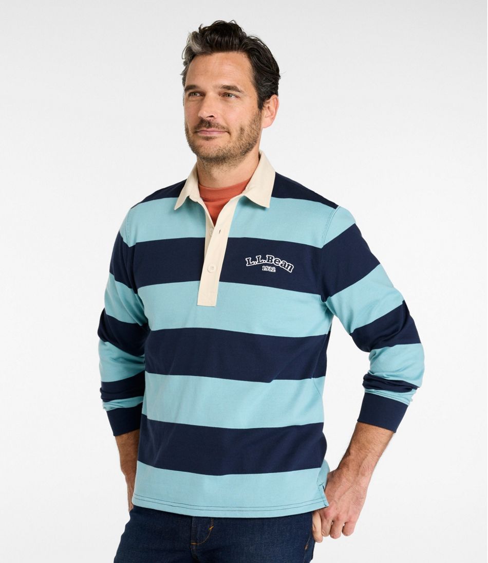 Men's Bean's Vintage Soft Rugby, Stripe Embroidered | L.L.Bean sale