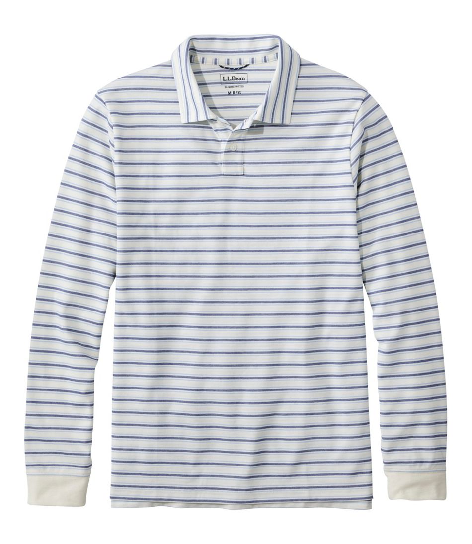 Men's Comfort Stretch Performance® Polo, Long-Sleeve, Stripe | L.L.Bean on sale