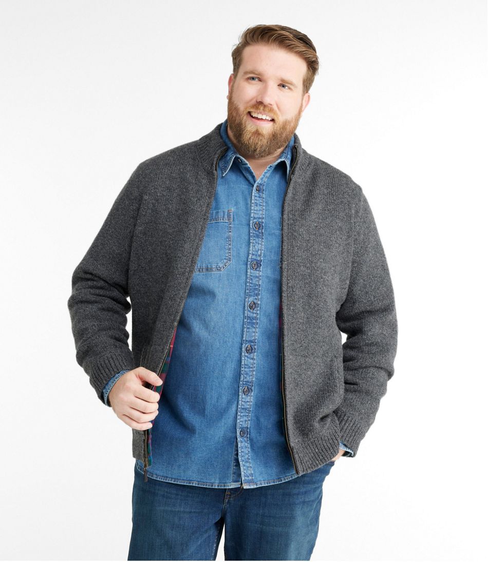 Men's L.L.Bean Classic Ragg Wool Sweater, Full-Zip Flannel-Lined | L.L.Bean discount