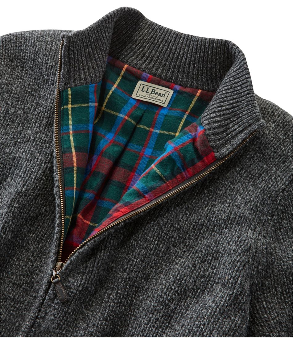 Men's L.L.Bean Classic Ragg Wool Sweater, Full-Zip Flannel-Lined | L.L.Bean discount