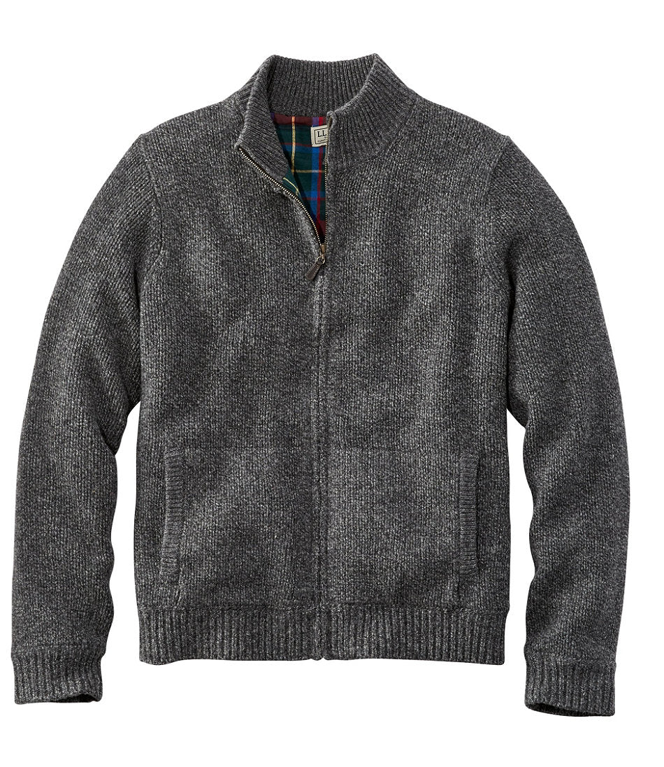 Men's L.L.Bean Classic Ragg Wool Sweater, Full-Zip Flannel-Lined | L.L.Bean discount