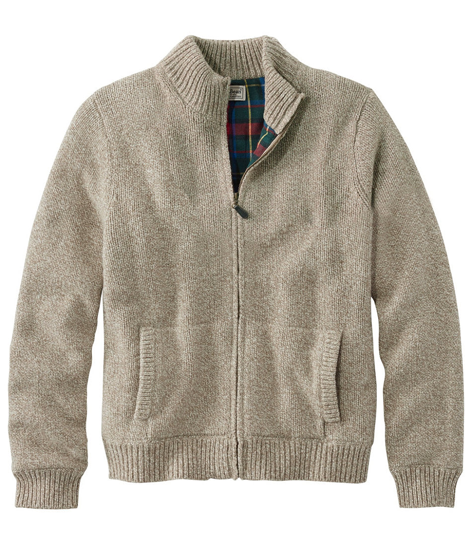 Men's L.L.Bean Classic Ragg Wool Sweater, Full-Zip Flannel-Lined | L.L.Bean discount