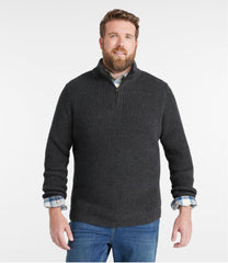 Men's Organic Cotton Waffle Sweater, Quarter Zip | L.L.Bean sale