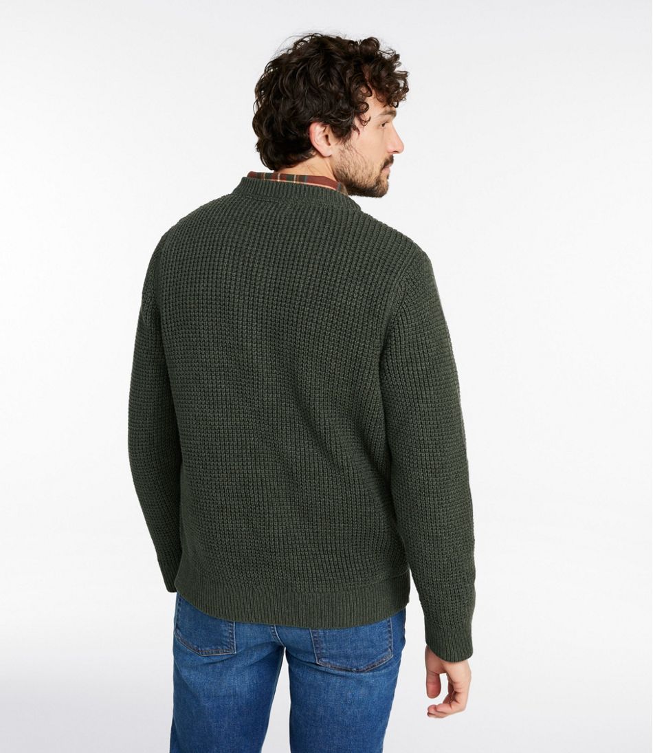 Men's L.L.Bean Organic Cotton Waffle Sweater, Henley | L.L.Bean for sale