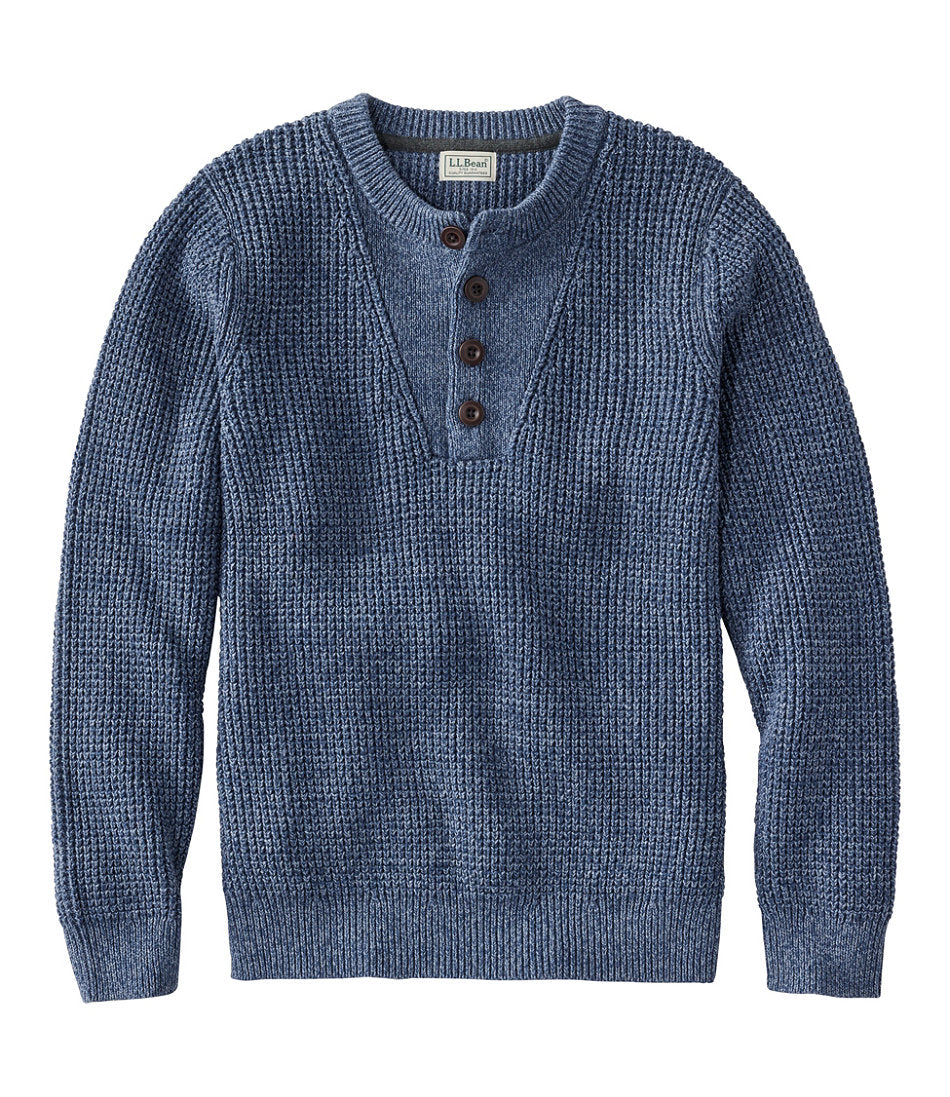 Men's L.L.Bean Organic Cotton Waffle Sweater, Henley | L.L.Bean for sale