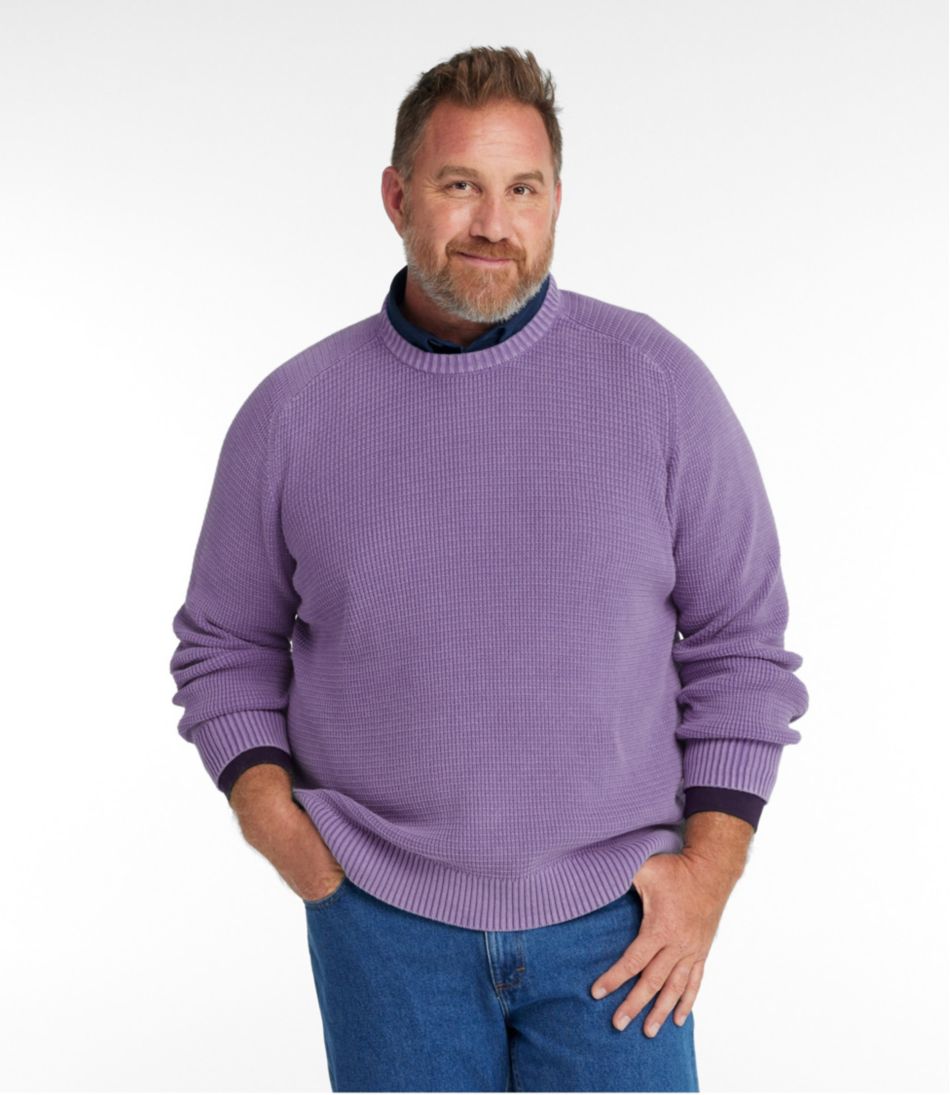 Men's Sunwashed Textured Cotton Sweater, Crewneck | L.L.Bean discount