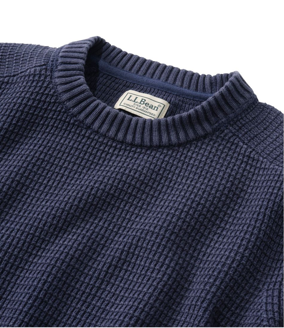 Men's Sunwashed Textured Cotton Sweater, Crewneck | L.L.Bean discount
