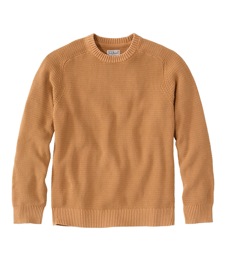 Men's Sunwashed Textured Cotton Sweater, Crewneck | L.L.Bean discount