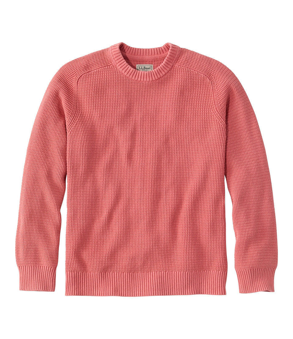 Men's Sunwashed Textured Cotton Sweater, Crewneck | L.L.Bean discount