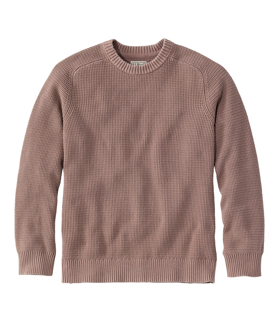 Men's Sunwashed Textured Cotton Sweater, Crewneck | L.L.Bean discount