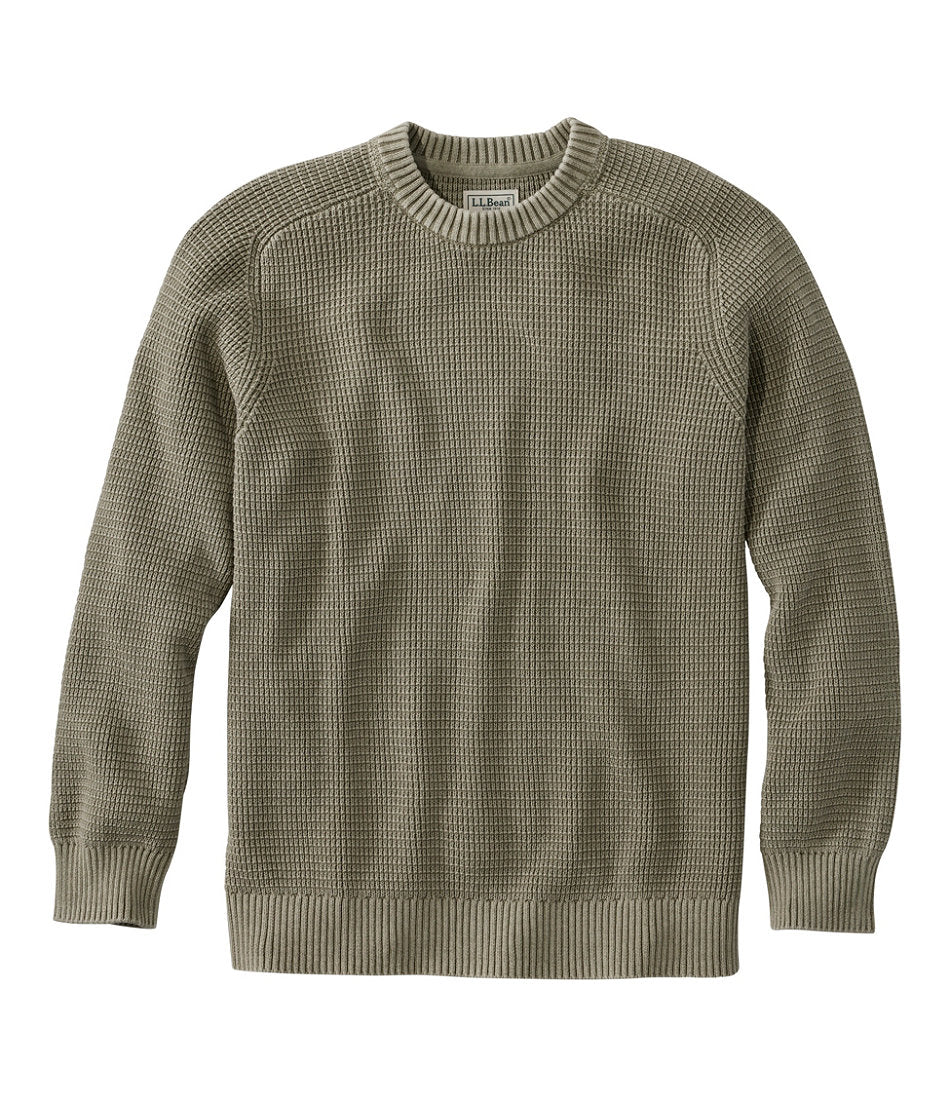 Men's Sunwashed Textured Cotton Sweater, Crewneck | L.L.Bean discount