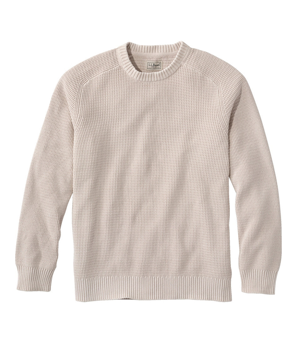Men's Sunwashed Textured Cotton Sweater, Crewneck | L.L.Bean discount