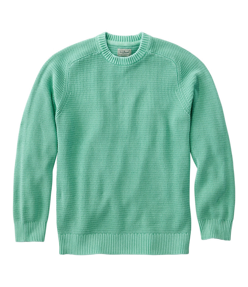 Men's Sunwashed Textured Cotton Sweater, Crewneck | L.L.Bean discount