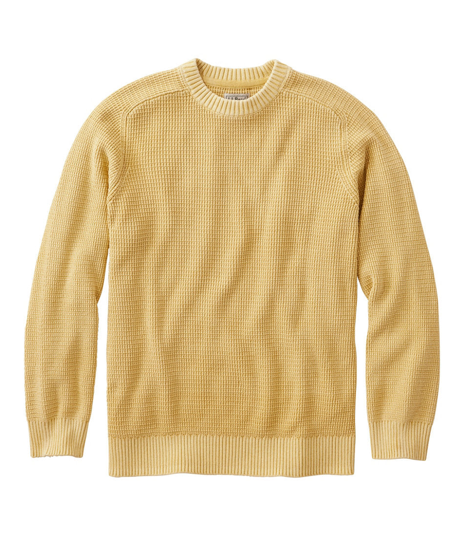Men's Sunwashed Textured Cotton Sweater, Crewneck | L.L.Bean discount
