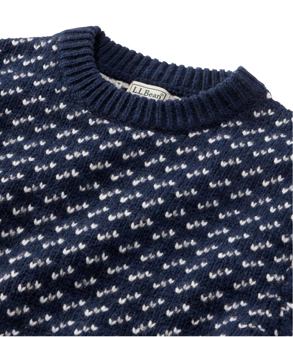 Men's Bean's Classic Ragg Wool Sweater, Crewneck, Bird's-Eye | L.L.Bean online