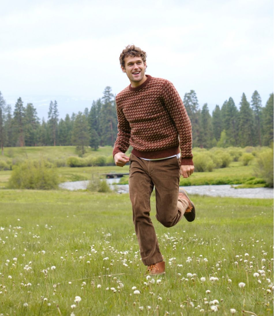 Men's Bean's Classic Ragg Wool Sweater, Crewneck, Bird's-Eye | L.L.Bean online