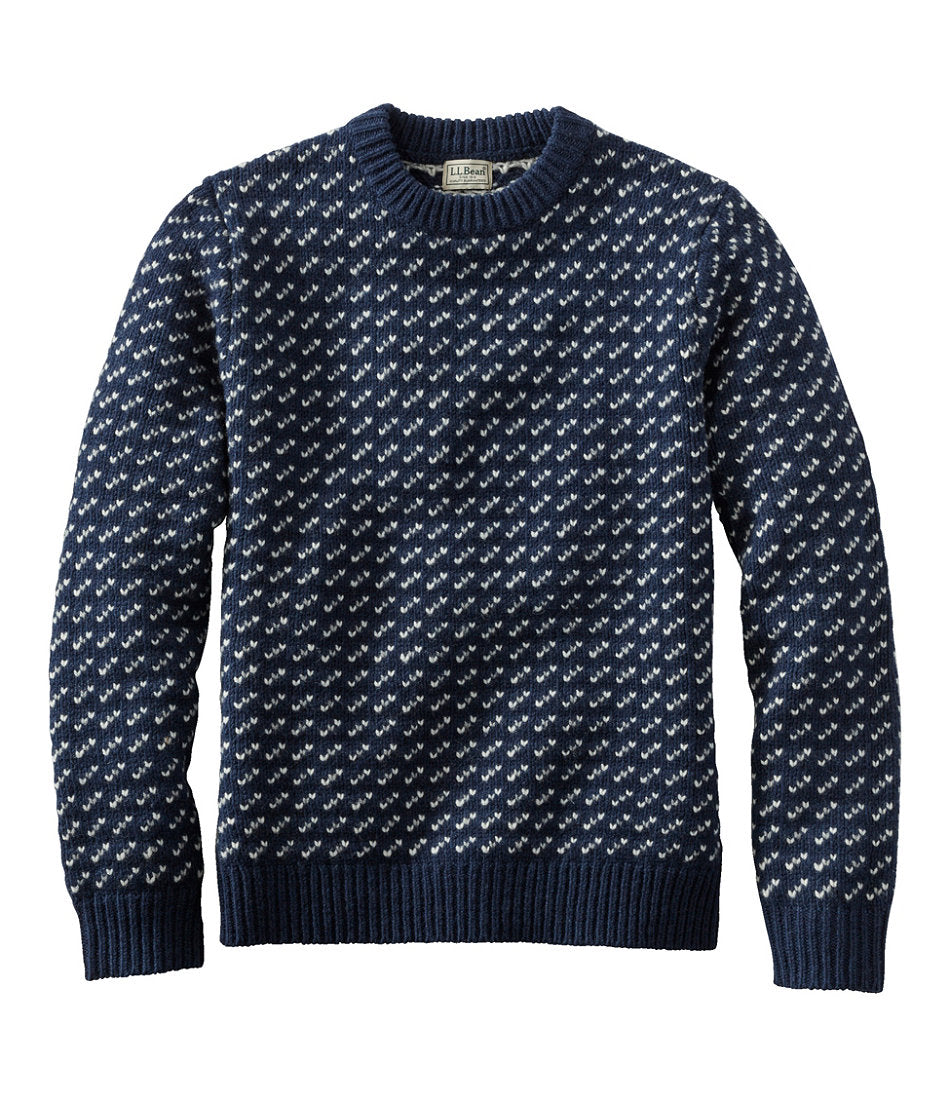 Men's Bean's Classic Ragg Wool Sweater, Crewneck, Bird's-Eye | L.L.Bean online