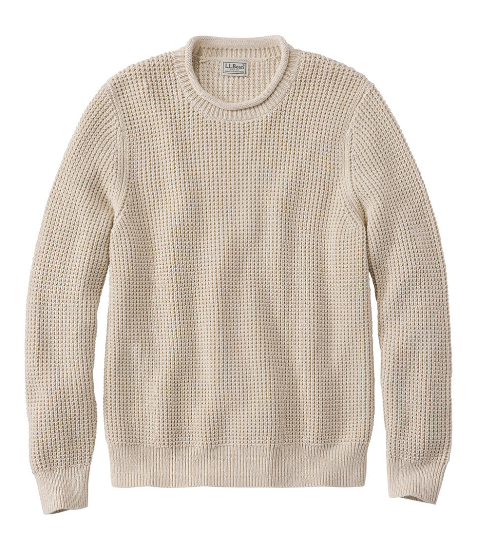 Men's L.L.Bean Organic Cotton Waffle Sweater, Rollneck Crew | L.L.Bean sale