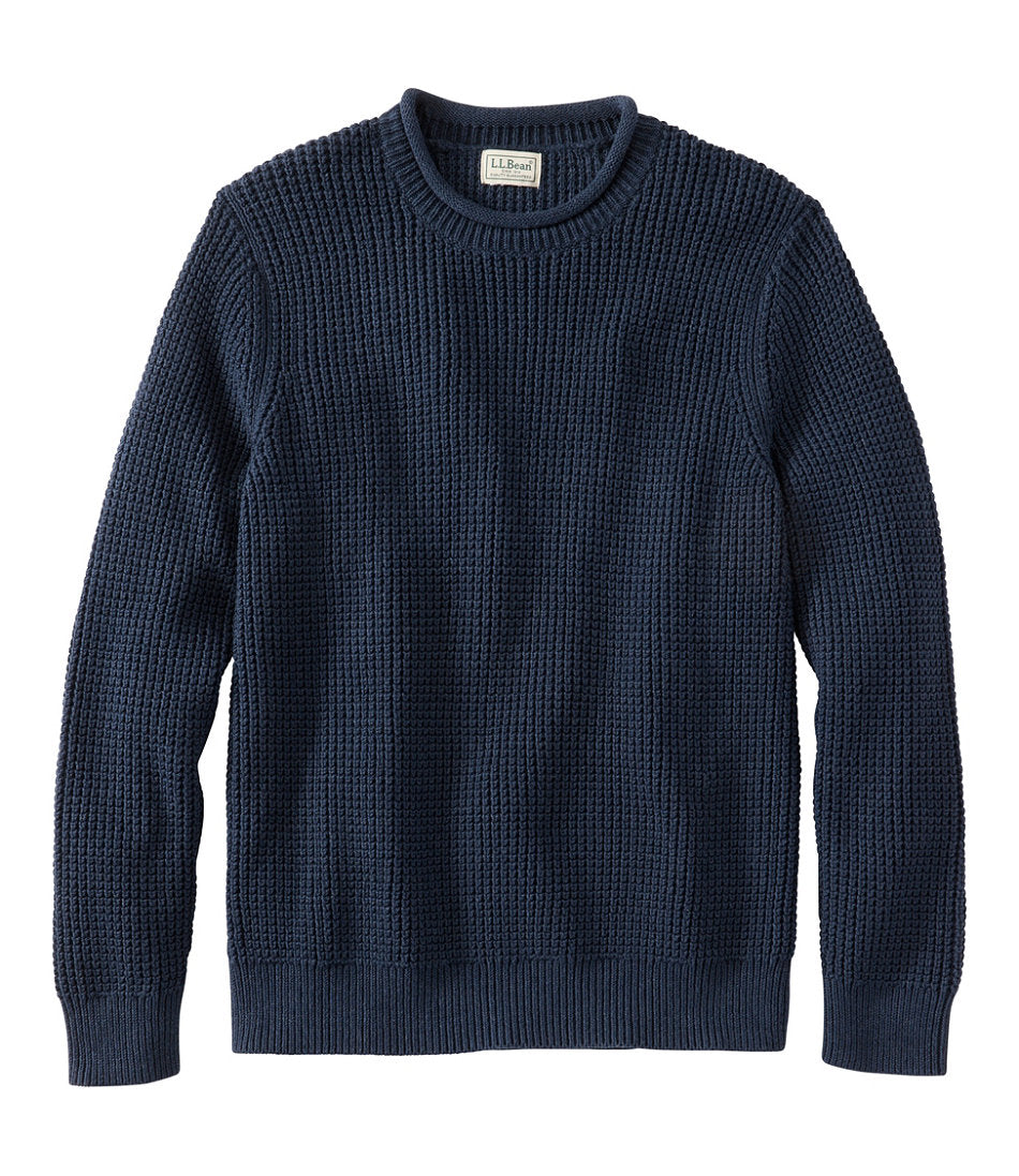 Men's L.L.Bean Organic Cotton Waffle Sweater, Rollneck Crew | L.L.Bean sale