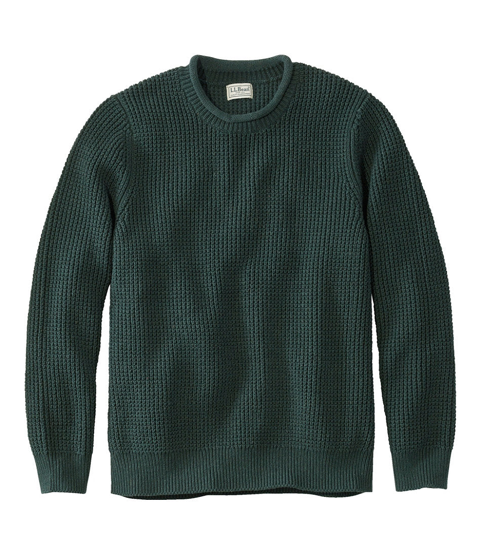 Men's L.L.Bean Organic Cotton Waffle Sweater, Rollneck Crew | L.L.Bean sale