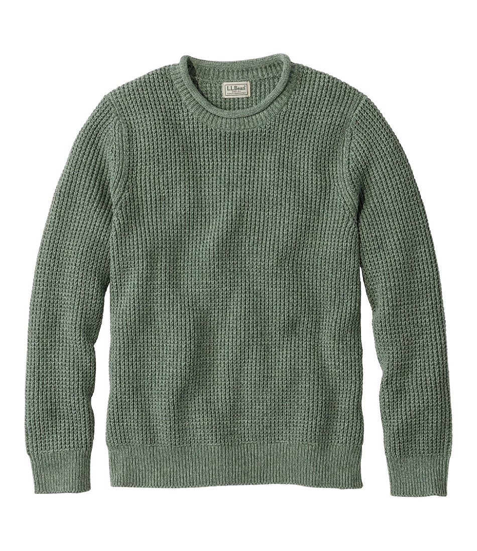 Men's L.L.Bean Organic Cotton Waffle Sweater, Rollneck Crew | L.L.Bean sale