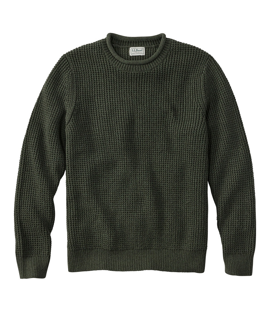 Men's L.L.Bean Organic Cotton Waffle Sweater, Rollneck Crew | L.L.Bean sale