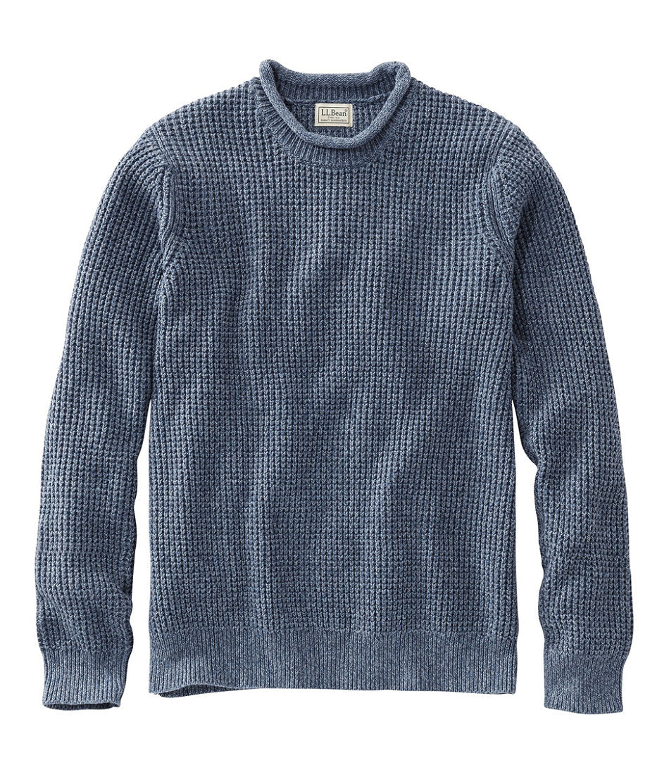 Men's L.L.Bean Organic Cotton Waffle Sweater, Rollneck Crew | L.L.Bean sale