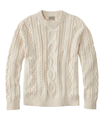 Men's Bean's Heritage Soft Cotton Fisherman Sweater, Crewneck | L.L.Bean on sale