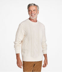 Men's Bean's Heritage Soft Cotton Fisherman Sweater, Crewneck | L.L.Bean on sale