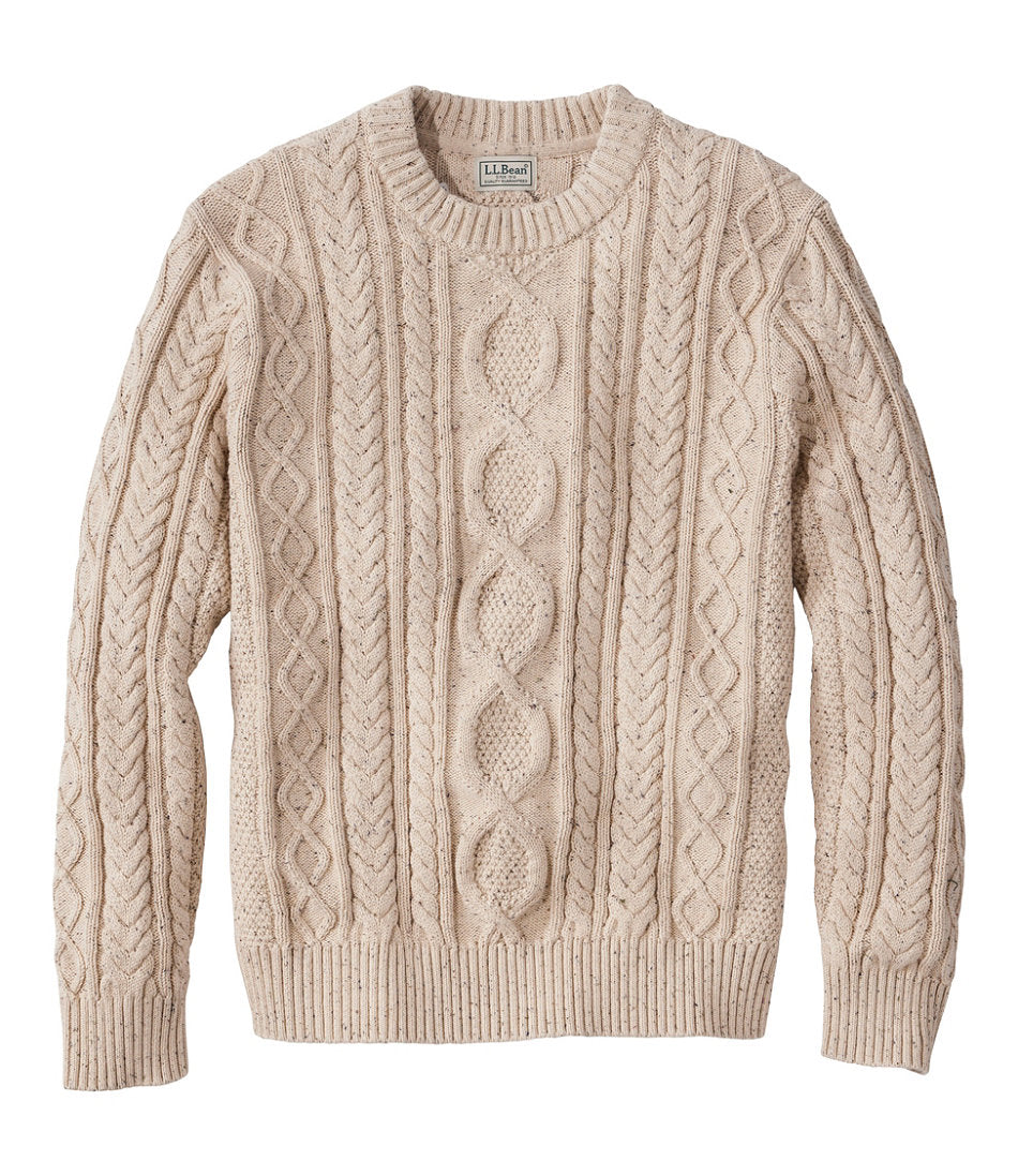 Men's Bean's Heritage Soft Cotton Fisherman Sweater, Crewneck | L.L.Bean on sale