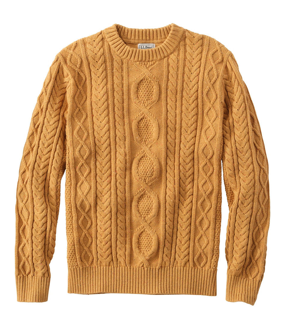 Men's Bean's Heritage Soft Cotton Fisherman Sweater, Crewneck | L.L.Bean on sale