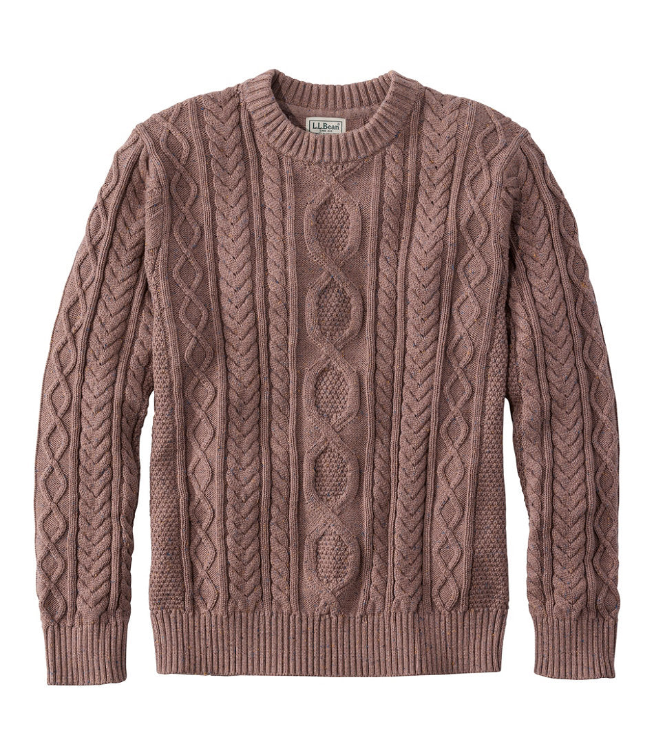 Men's Bean's Heritage Soft Cotton Fisherman Sweater, Crewneck | L.L.Bean on sale