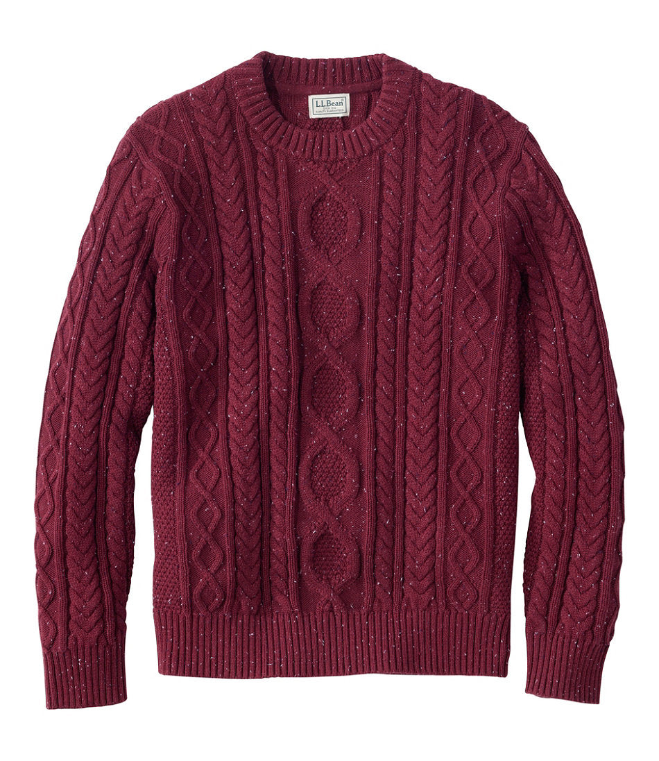 Men's Bean's Heritage Soft Cotton Fisherman Sweater, Crewneck | L.L.Bean on sale