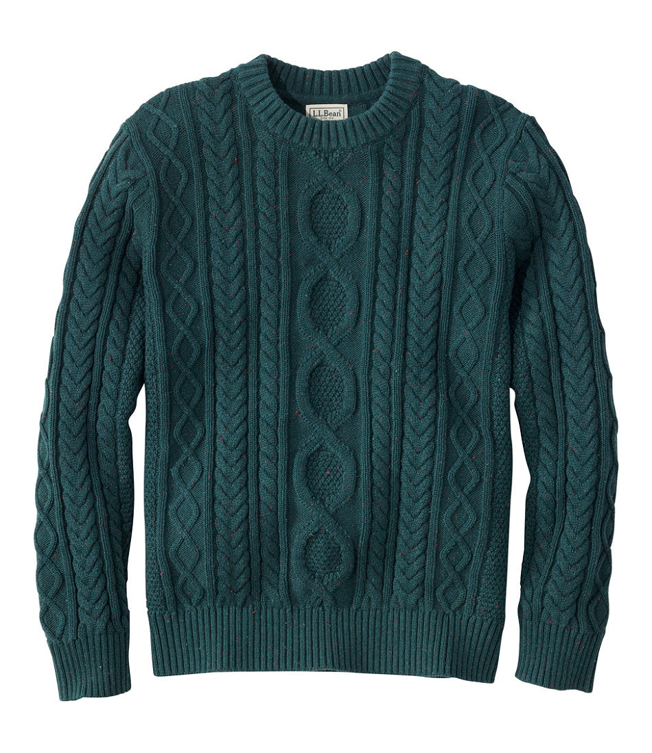 Men's Bean's Heritage Soft Cotton Fisherman Sweater, Crewneck | L.L.Bean on sale