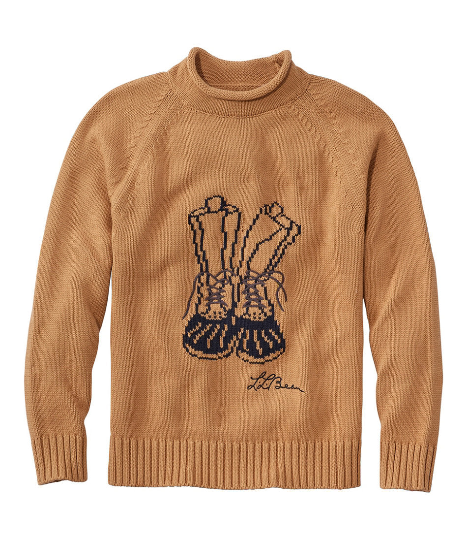 Men's Signature Organic Cotton Rollneck Sweater, Fair Isle | L.L.Bean online