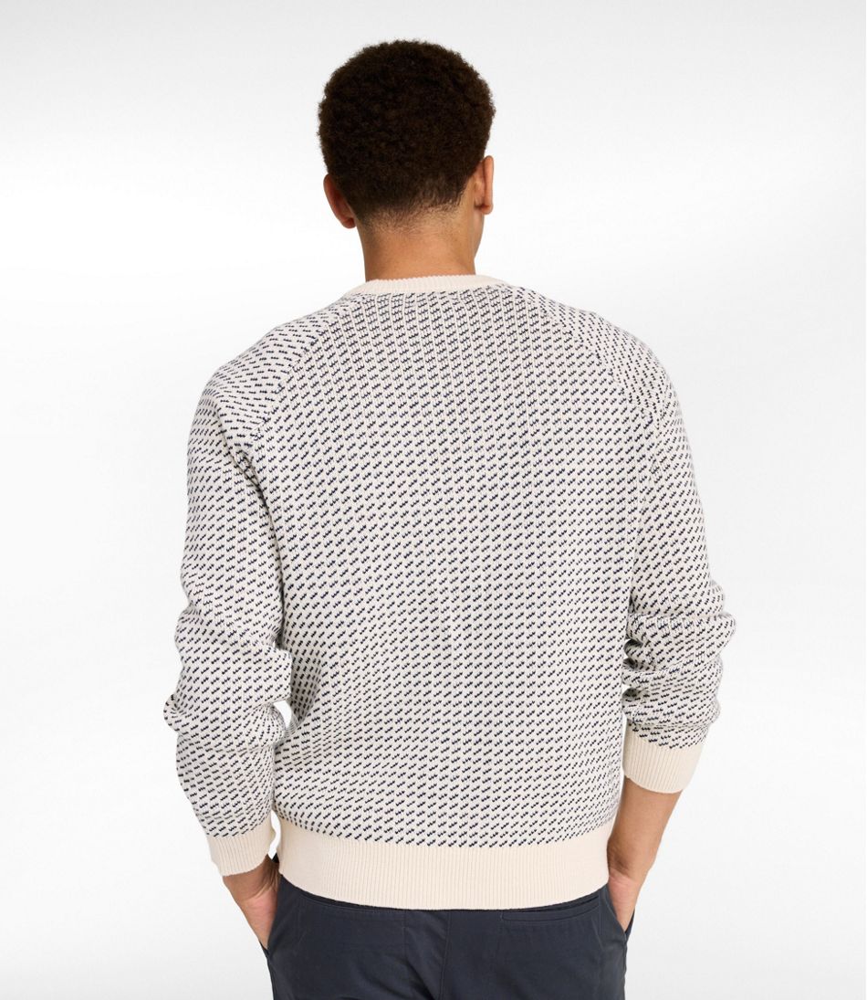 Men's Wicked Soft Cotton/Cashmere Sweater, Crewneck, Pattern | L.L.Bean sale