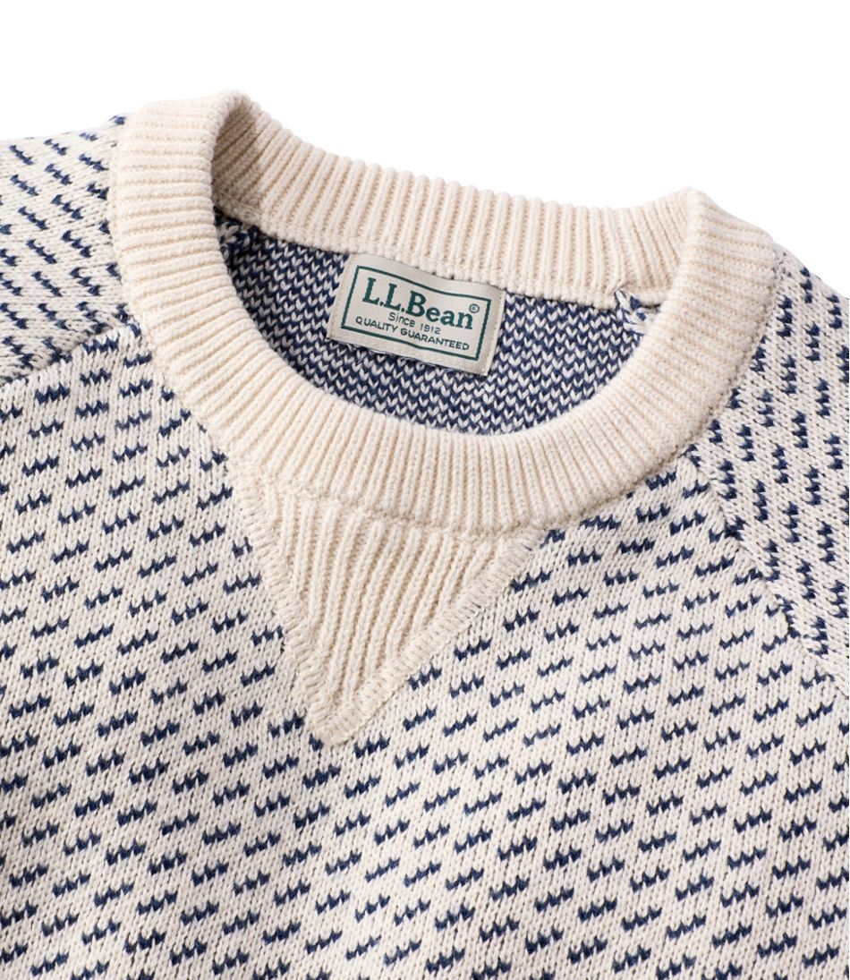 Men's Wicked Soft Cotton/Cashmere Sweater, Crewneck, Pattern | L.L.Bean sale
